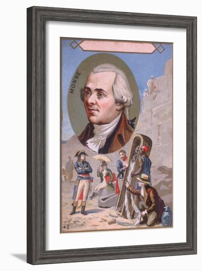 Promotional Card Depicting Gaspard Monge-null-Framed Giclee Print