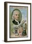 Promotional Card for 'Poulain' Chocolate with an Illustration of Sir Isaac Newton-null-Framed Giclee Print