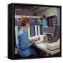 Promotional Photograph for the Ibm 1410-Heinz Zinram-Framed Stretched Canvas