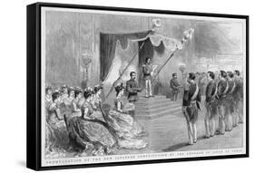 Promulgation of the New Japanese Constitution by Emperor Meiji of Japan at Tokyo-null-Framed Stretched Canvas