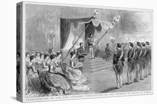 Promulgation of the New Japanese Constitution by Emperor Meiji of Japan at Tokyo-null-Stretched Canvas