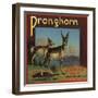 Pronghorn Brand - Upland, California - Citrus Crate Label-Lantern Press-Framed Art Print