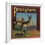 Pronghorn Brand - Upland, California - Citrus Crate Label-Lantern Press-Framed Art Print