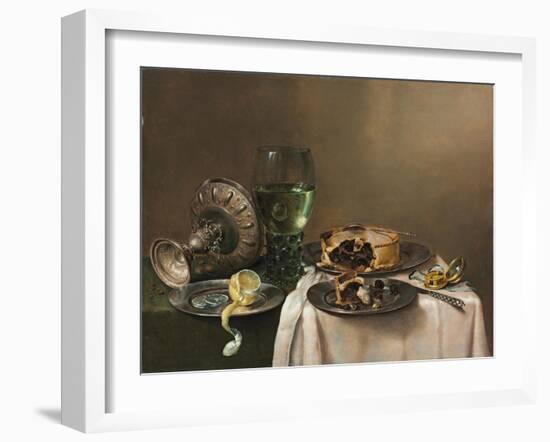 Pronk Still Life, with a Roemer, an Upturned Silver Tazza, a Half-Peeled Lemon on a Pewter Plate,…-Willem Claesz. Heda-Framed Giclee Print