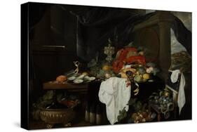 Pronk Still Life with Fruit, Oyters, and Lobsters, C. 1640-Andries Benedetti-Stretched Canvas