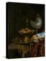Pronkstilleven  Nature Morte Au Bol Holbein, Gobelet De Nautile, Coupe Et Saladier (Pronk Still Li-Willem Kalf-Stretched Canvas