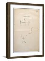 Proofing Copy of a Page from Et Moi Aussi Je Suis Peintre, c.1914-Guillaume Apollinaire-Framed Giclee Print
