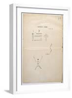 Proofing Copy of a Page from Et Moi Aussi Je Suis Peintre, c.1914-Guillaume Apollinaire-Framed Giclee Print