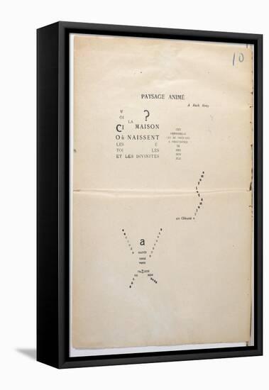 Proofing Copy of a Page from Et Moi Aussi Je Suis Peintre, c.1914-Guillaume Apollinaire-Framed Stretched Canvas