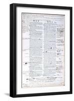 Proofing Page with Corrections of an Edition of the French Academy Dictionary-null-Framed Giclee Print