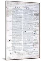 Proofing Page with Corrections of an Edition of the French Academy Dictionary-null-Mounted Giclee Print