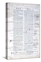 Proofing Page with Corrections of an Edition of the French Academy Dictionary-null-Stretched Canvas