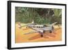 Prop Plane on Landing Strip in Jungle-null-Framed Art Print