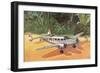 Prop Plane on Landing Strip in Jungle-null-Framed Art Print