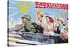 Propaganda Poster, Wonsan City, Democratic People's Republic of Korea (DPRK), North Korea, Asia-Gavin Hellier-Stretched Canvas