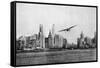 Propeller Aircraft in Chicago-null-Framed Stretched Canvas