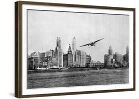 Propeller Aircraft in Chicago-null-Framed Photographic Print