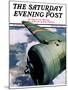 "Propeller," Saturday Evening Post Cover, August 7, 1937-Ivan Dmitri-Mounted Giclee Print