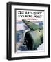 "Propeller," Saturday Evening Post Cover, August 7, 1937-Ivan Dmitri-Framed Giclee Print