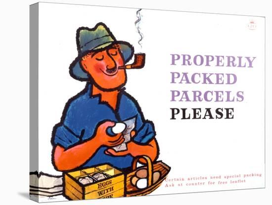 Properly Packed Parcels Please-Harry Stevens-Stretched Canvas