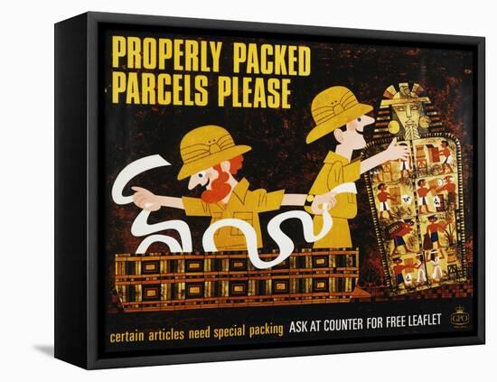 Properly Packed Parcels Please-null-Framed Stretched Canvas
