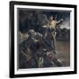 Prophet Elijah in the Desert Awakened by an Angel-Giovanni Lanfranco-Framed Art Print