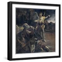 Prophet Elijah in the Desert Awakened by an Angel-Giovanni Lanfranco-Framed Art Print