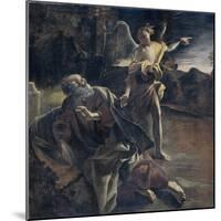 Prophet Elijah in the Desert Awakened by an Angel-Giovanni Lanfranco-Mounted Art Print