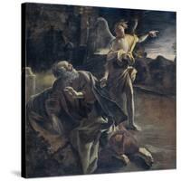 Prophet Elijah in the Desert Awakened by an Angel-Giovanni Lanfranco-Stretched Canvas