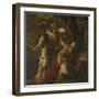 Prophet Elijah Visited by an Angel-Ferdinand Bol-Framed Art Print