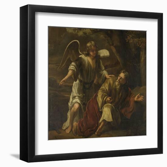 Prophet Elijah Visited by an Angel-Ferdinand Bol-Framed Art Print