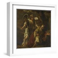 Prophet Elijah Visited by an Angel-Ferdinand Bol-Framed Art Print