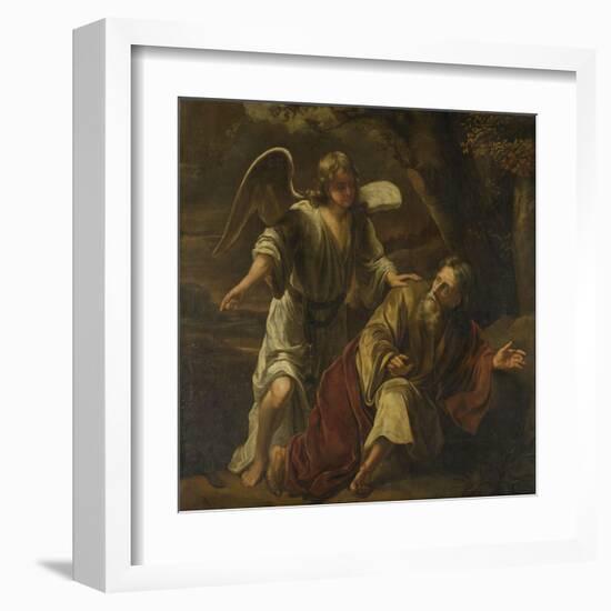 Prophet Elijah Visited by an Angel-Ferdinand Bol-Framed Art Print