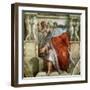 Prophet Ezekiel, 1508-12 (Fresco)-Michelangelo Buonarroti-Framed Giclee Print