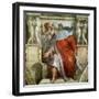 Prophet Ezekiel, 1508-12 (Fresco)-Michelangelo Buonarroti-Framed Giclee Print