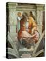 Prophet Jeremiah, 1508-12 (Fresco)-Michelangelo Buonarroti-Stretched Canvas