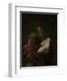 Prophetess Hannah-Rembrandt van Rijn-Framed Art Print