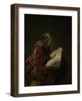 Prophetess Hannah-Rembrandt van Rijn-Framed Art Print