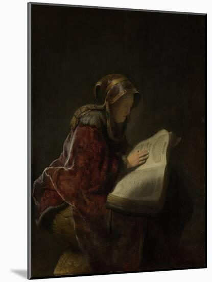 Prophetess Hannah-Rembrandt van Rijn-Mounted Art Print