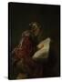 Prophetess Hannah-Rembrandt van Rijn-Stretched Canvas