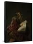 Prophetess Hannah-Rembrandt van Rijn-Framed Stretched Canvas