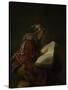 Prophetess Hannah-Rembrandt van Rijn-Stretched Canvas