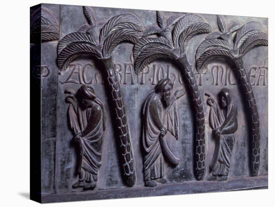 Prophets in Paradise of Palms, Bronze Panels from St Ranieri's Door-Bonanno Pisano-Stretched Canvas