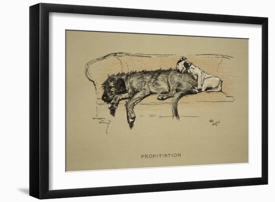 Propitation, 1930, 1st Edition of Sleeping Partners-Cecil Aldin-Framed Giclee Print