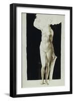 Proportion Study of Female Nude with a Shield, 1500-Albrecht Dürer-Framed Giclee Print