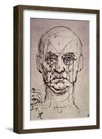 Proportions of the Face-Leonardo da Vinci-Framed Giclee Print