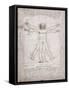 Proportions of the Human Figure According to Vitruvius-Leonardo da Vinci-Framed Stretched Canvas