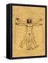 Proportions of the Human Figure-Leonardo da Vinci-Framed Stretched Canvas