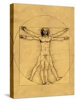 Proportions of the Human Figure-Leonardo da Vinci-Stretched Canvas