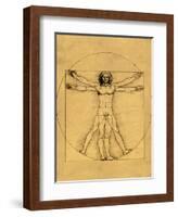 Proportions of the Human Figure-Leonardo da Vinci-Framed Giclee Print